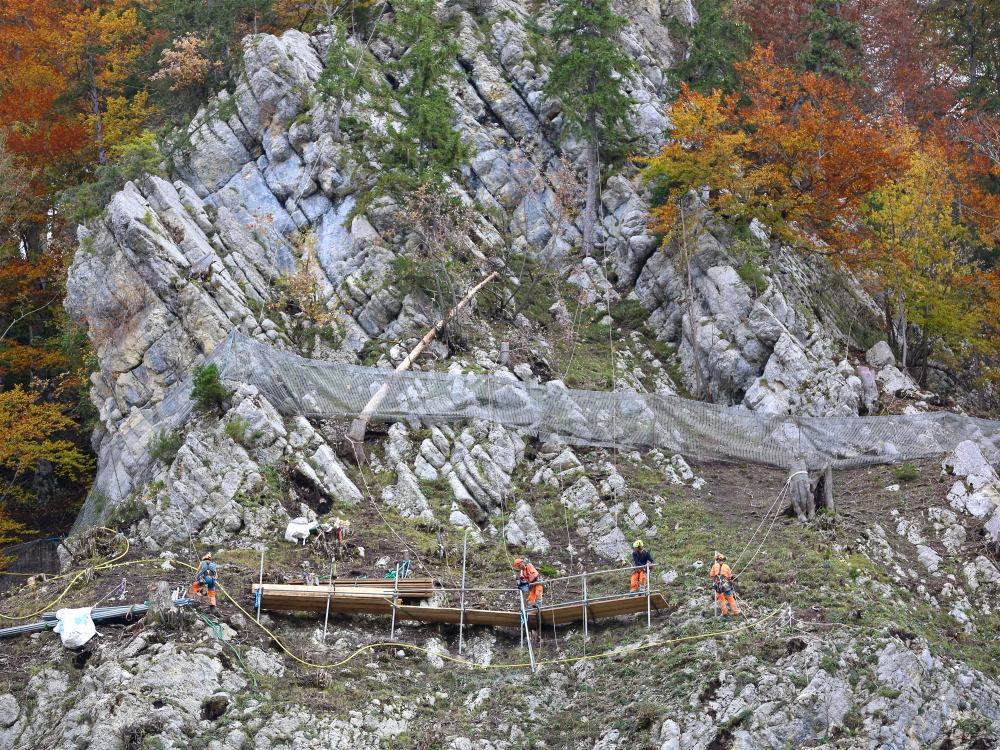 Travaux de sécurisation de la carrière des Granges