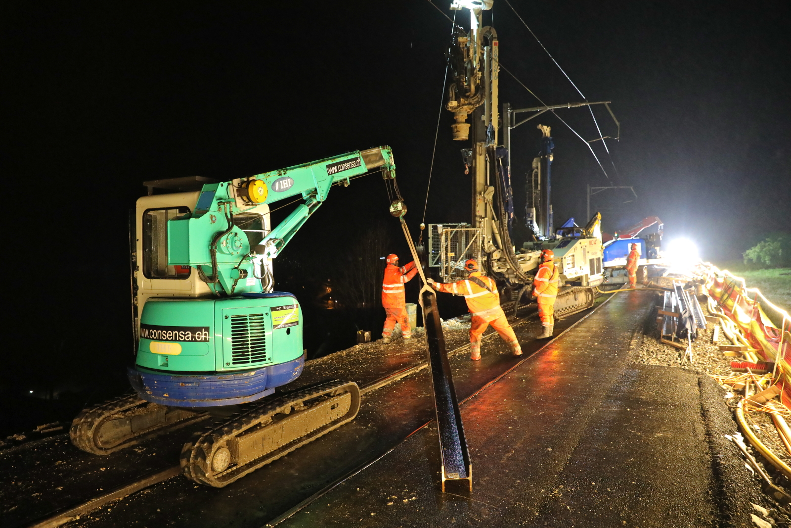 Travaux de nuit Crêt-du-Locle