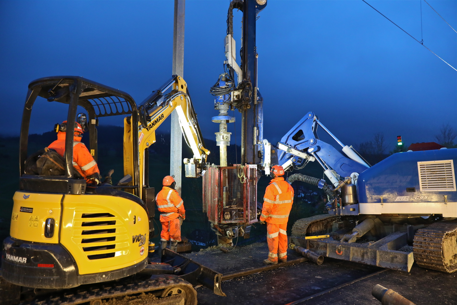 Travaux de nuit Crêt-du-Locle