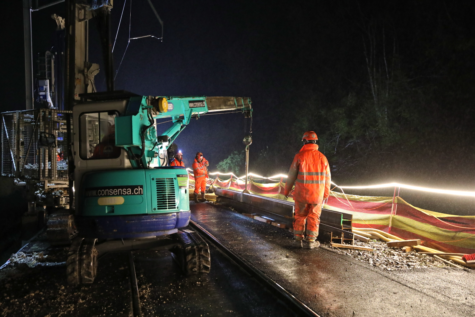 Travaux de nuit Crêt-du-Locle